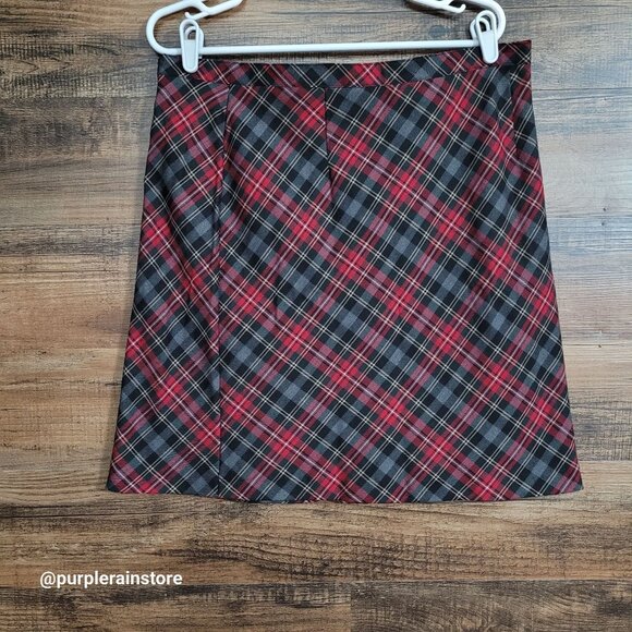 Vtg Willow Bay Tartan Plaid Wrap Skirt Size 14 Preppy 80's 90's Academia - Picture 2 of 10